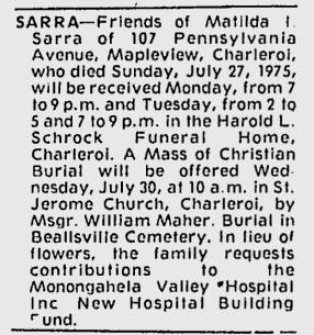 Matilda Sarra obituary
